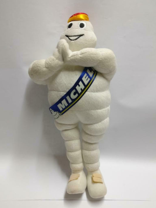 Rare Red Cap Michelin Man Tyre Mascot Singapore 13" Plush Soft Toy F/S (PTY013)