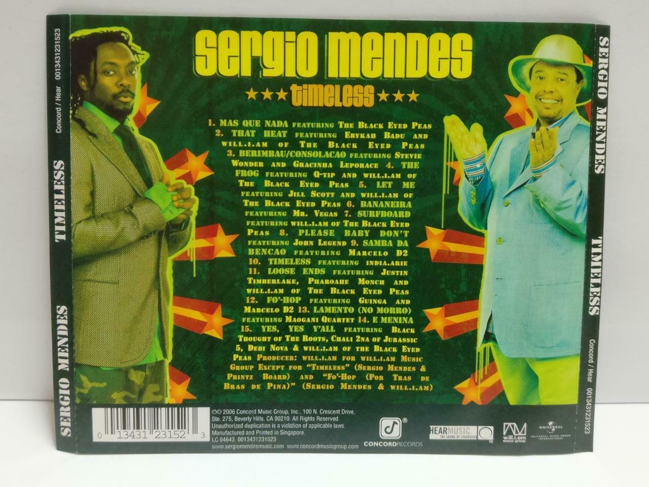 Sergio Mendes Timeless 2006 Rare Singapore English CD (CDS172)