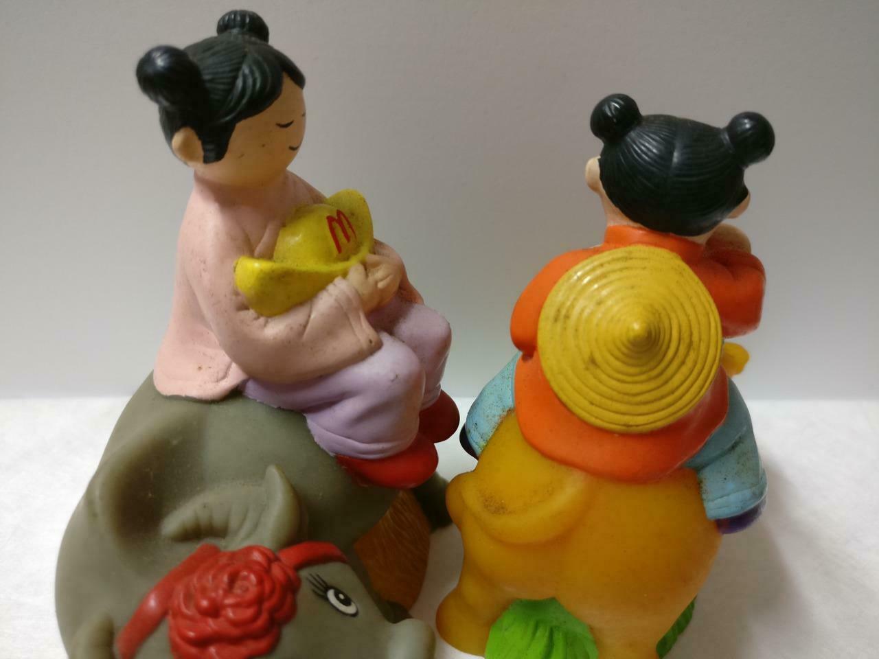 Singapore McDonalds Chinese New Year Girl Boy Ox Figure Toys x4 F/S (FTY005) *25