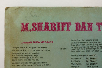 Malay M. Shariff & The Zurah Band Psych Garage Rare Malaysia 7" EP 45 RPM EP398