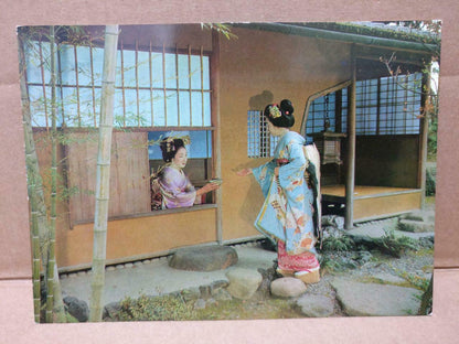 LUCKYPIGEON Maiko In The Tea Ceremonial Room Kyoto Japan Postcard (C1966)