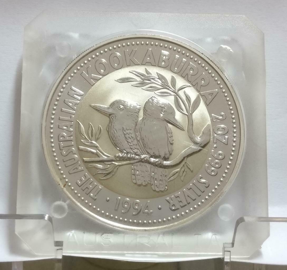 Australia Elizabeth II 2 Dollars Kookaburra 1994 2oz Silver Coin Capsule (C036)