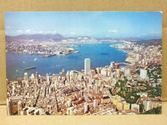 LUCKYPIGEON Kowloon Hong Kong View From The Peak Postcard (C1925)