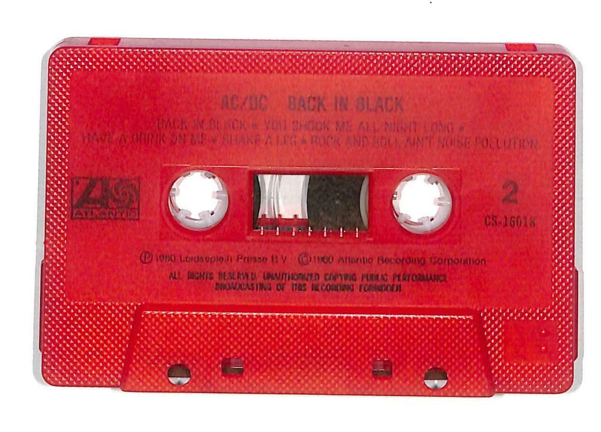 Rare AC/DC Back In Black Hells Bells 1980 Atlantic English Red Cassette CT882