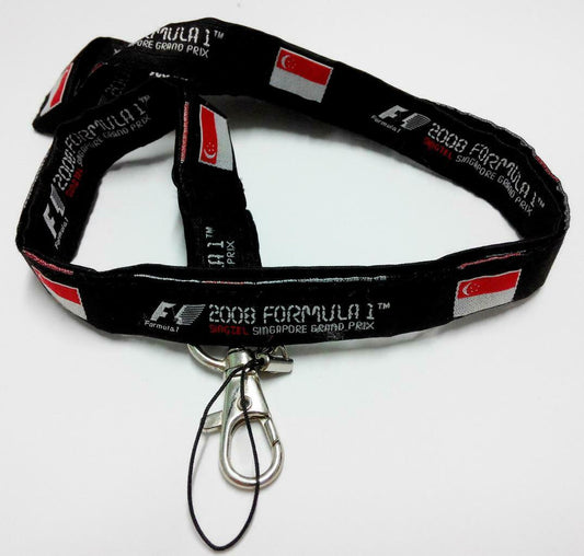 F1 Formula One Car Racing 2008 Singtel Singapore Grand Prix Lanyard F/S (F018)