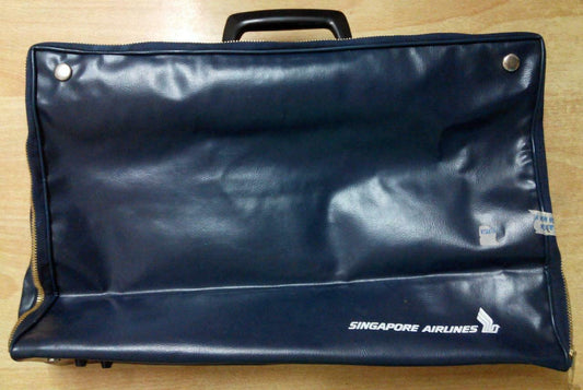 Mega Rare Vintage Singapore Airlines SIA Travel Foldable Briefcase Bag (A716)