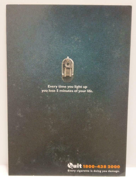 LUCKYPIGEON888 Quit Smoking Cigarette Lighter Singapore Ad Postcard (E0303)