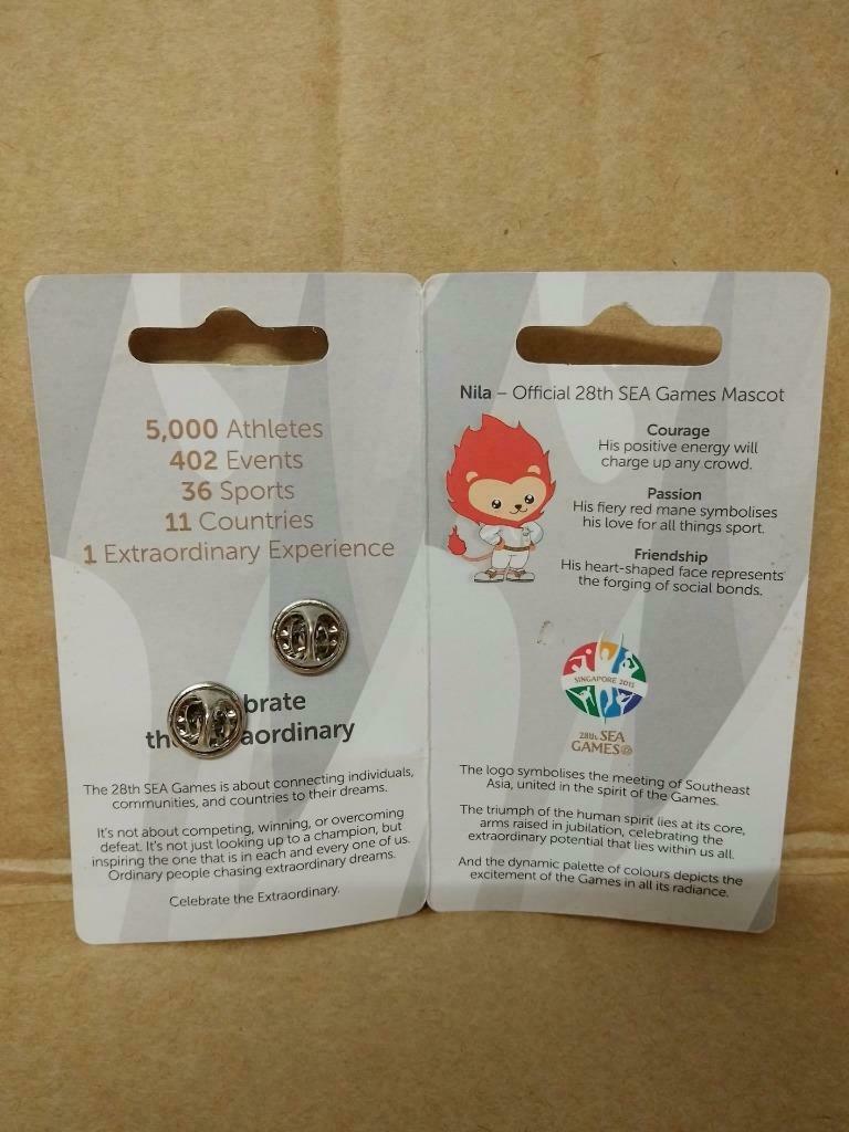 LP888 Singapore 28th Olympic Sea Games 2015 Pin Badge Button Souvenir DragonBoat A1259
