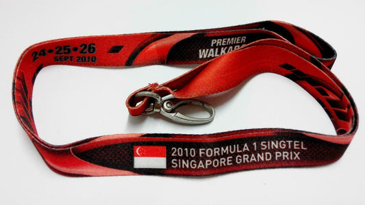 Singapore Grand Prix Lanyard F1 Formula One 24/25/26 Sept 2010 Singtel  F/S F024