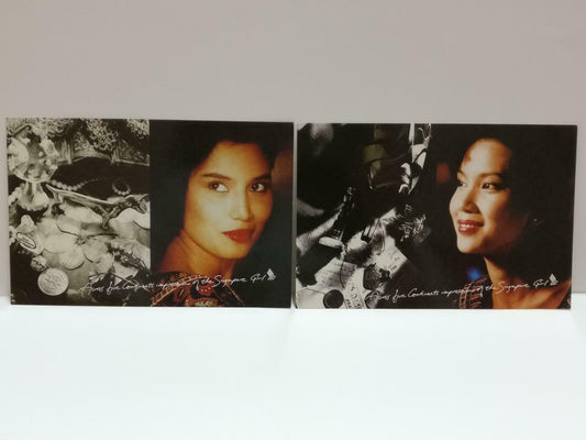 LUCKYPIGEON888 Singapore Airlines SIA Girl Kym Ng 钟琴 Postcard Set Of 2 (E0446)