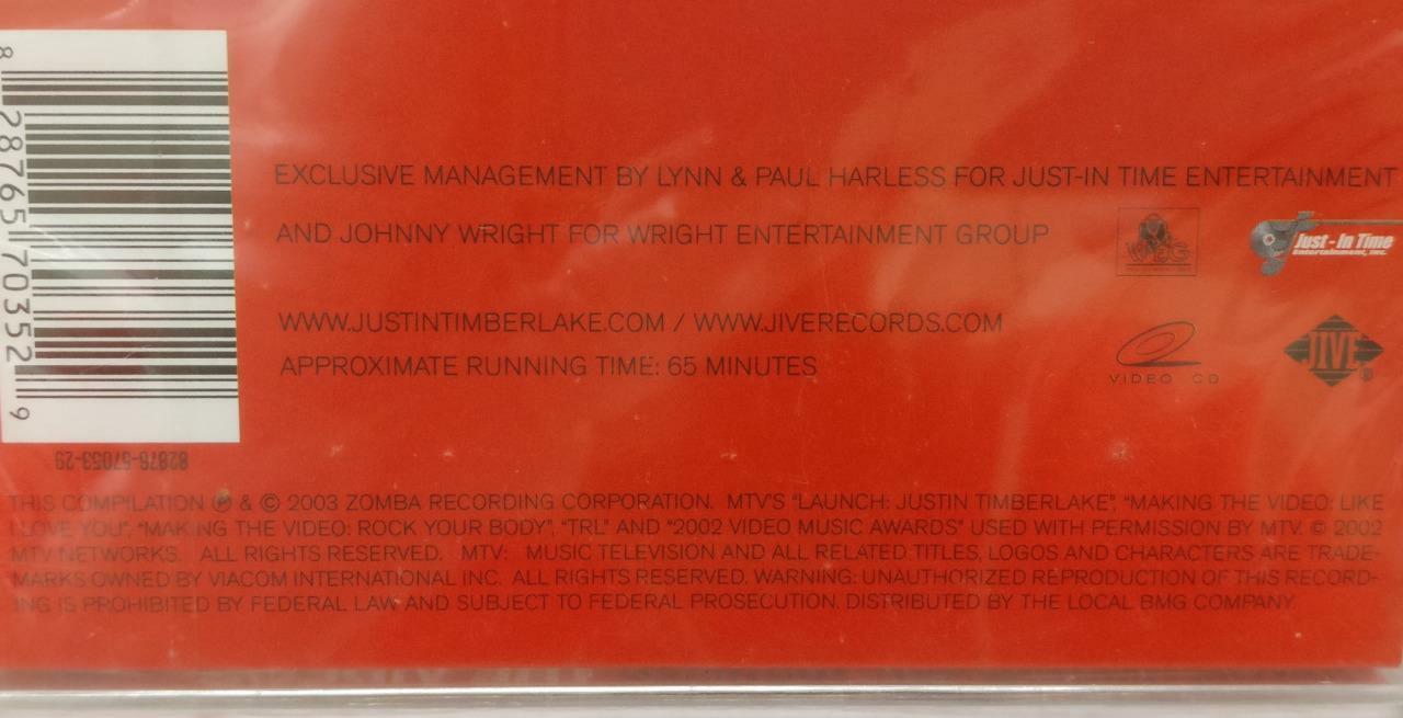 Sealed Justin Timberlake Justified 2003 Mega Rare Singapore Video CD VCD CD554