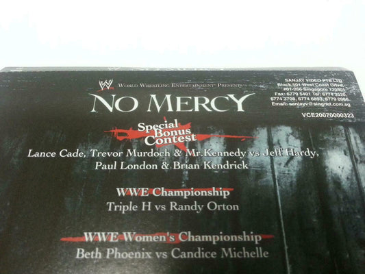 WWE WWF Wrestling RAW No Mercy 2007 Singapore Only 4x VCD Video CD OOP (A844)