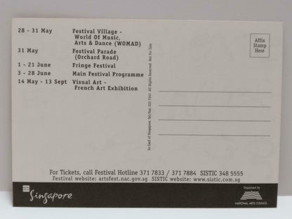 LUCKYPIGEON888 Singapore Arts Festival Flamenco Dancer Plays Postcard (E0292)