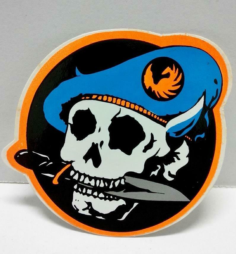 Vintage 80’s Sticker Neon Skull Sticker F/S (A799)