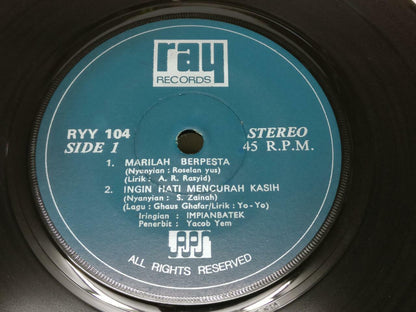 Malay S.Zainah & Roselan Yus & Impianbatek Band Marilah Berpesta 7" EP  (EP326)