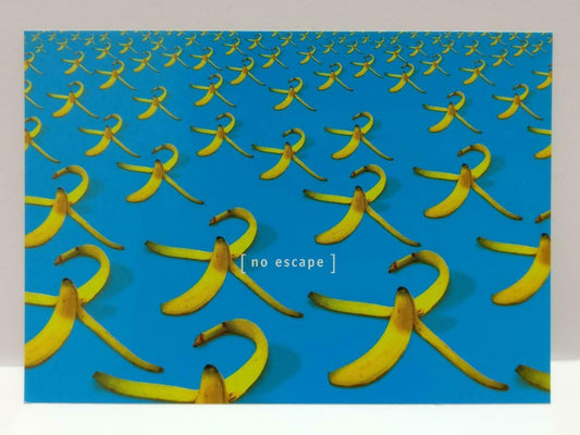 LUCKYPIGEON888 Yellow Banana Fruit Blue Singapore Media Advert Postcard (E0155)