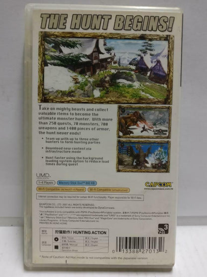 Sony PSP Capcom Monster Hunter 2 Freedom 2007 w/ Booklet Japan Game Disc (GA320)