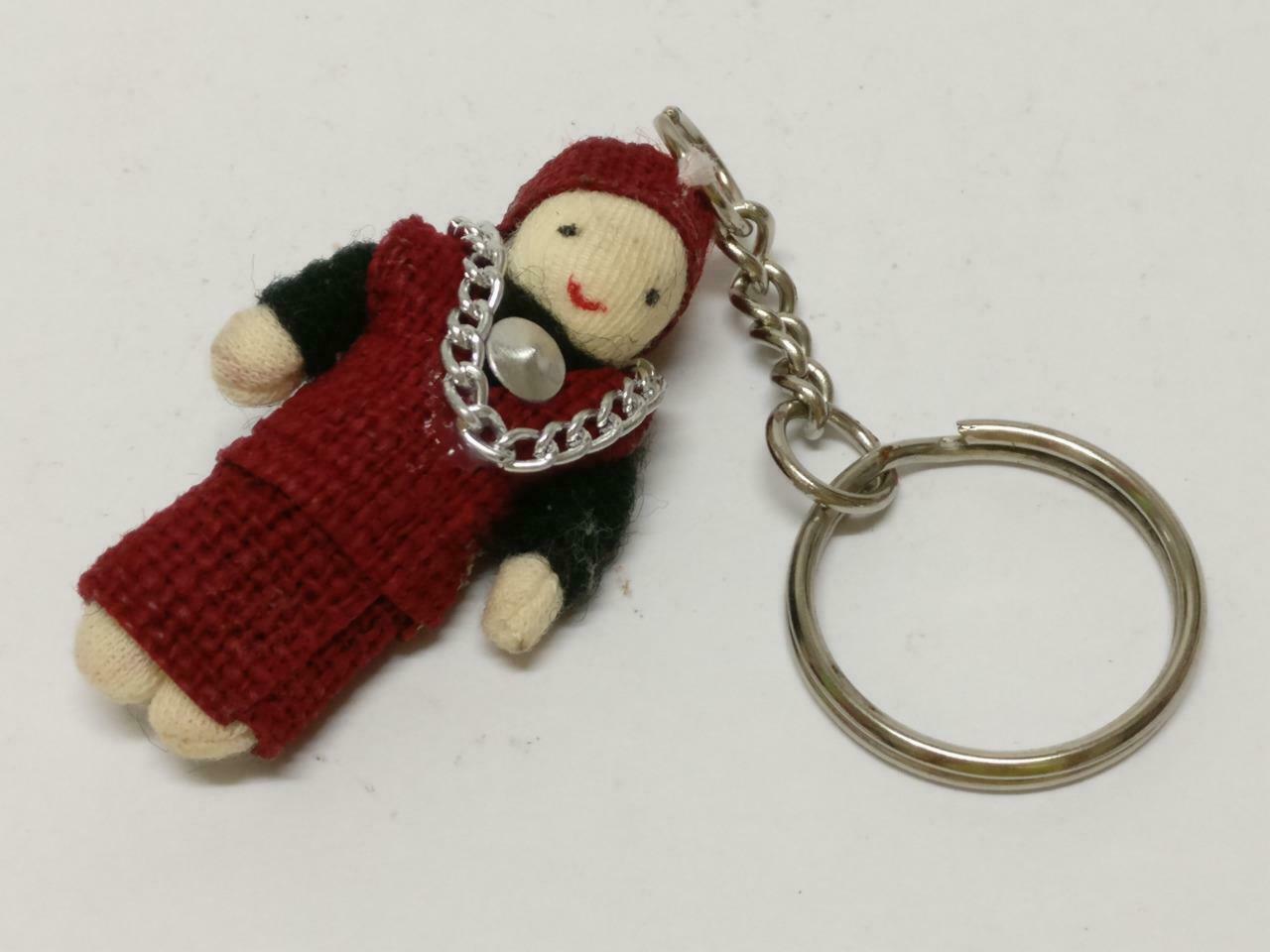 LP888 Vintage Handmade Cute Traditional Ethnic Doll Mini Keychain Keyring F/S (B768)