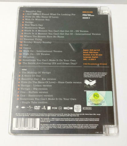 U2 18 Videos Rare Singapore Censor Sticker 2006 EU DVD (CD862)
