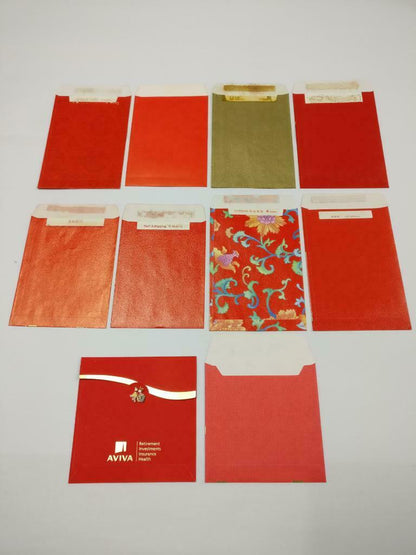 10 pcs Chinese New Year Red Packet Pocket Envelope Snacks Flowers Plant (C2160)