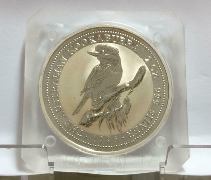 Australia Elizabeth II 2 Dollars Kookaburra 1995 2oz Silver Coin Capsule (C035)