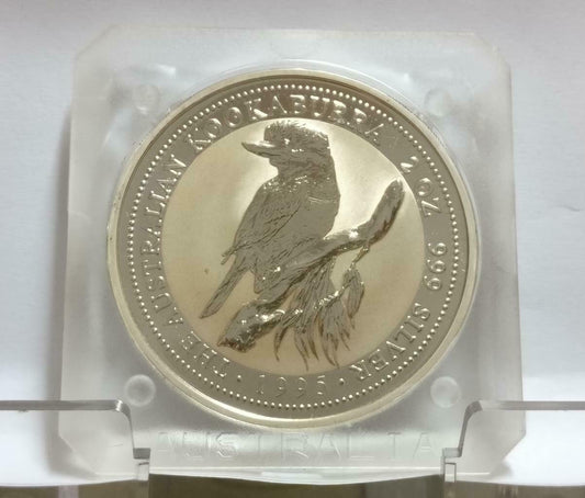 Australia Elizabeth II 2 Dollars Kookaburra 1995 2oz Silver Coin Capsule (C035)