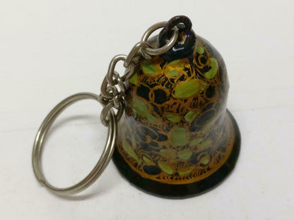 LP888 Vintage Mini Bell Shape Accessory Wooden Hand Paint Keychain Keyring F/S (B702)