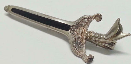 Rare Indonesia Vintage Design Knife Dagger Silver Tie Pin Souvenir F/S (B018)