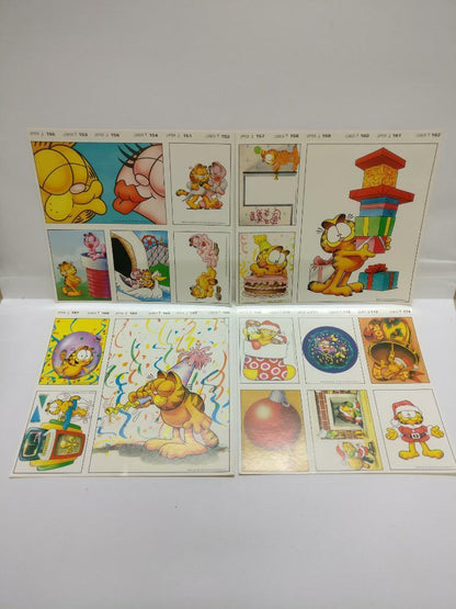 Vintage Cute Cartoon Mega Rare Garfield The Cat Stickers x 22 Sheets (C2259)