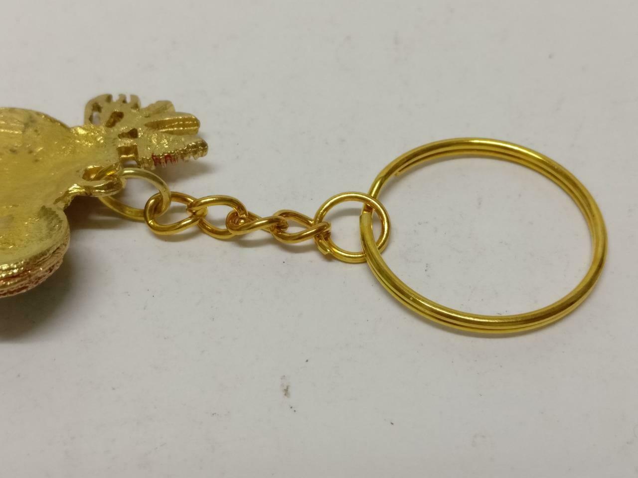 LP888 Beautiful Black Elephant Glitter Gold Tone Metal Keychain Keyring F/S (B793)