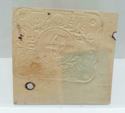 Vintage Singapore Straits Settlement Document Postage Stamp $0.5 Revenue (AC224)