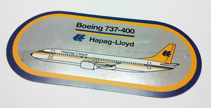 Vintage 80’s Sticker Hapag-Lloyd Boeing 737-400 Airlines F/S (A777)