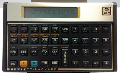 Vintage Hewlett-Packard HP 12C financial Calculator (CA008)