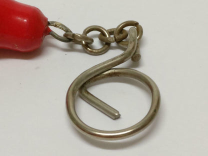 LP888 Vintage Fruit Gourd Red Chilli Pepper Wood Charm Keychain Keyring F/S (B749)