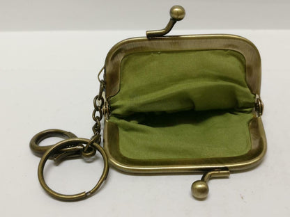 LP888 Vintage Handmade Friends Embriodery Money Coin Pouch Keychain Keyring F/S (B837)