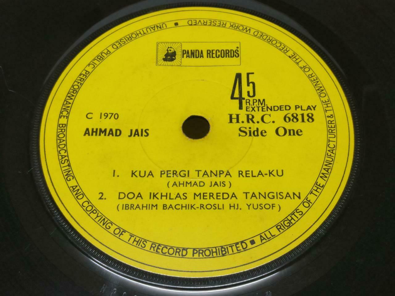 Malaysia Malay Ahmad Lagu Rindu 1970 Singapore EP 7" 45 RPM Panda Label (EP374)