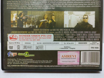 Resident Evil Afterlife Milla Jovovich Movie 2010 Indonesia DVD Eng Sub (DVD047)