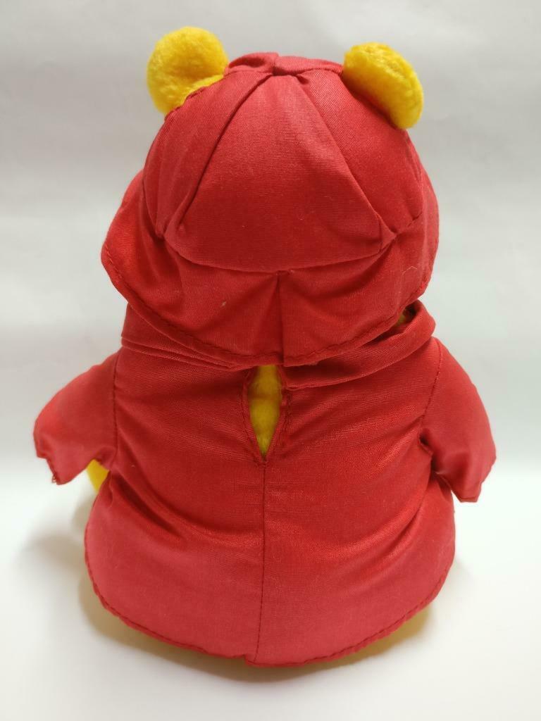 McDonald's Winnie The Pooh Red Raincoat 7" Plush Soft Toy F/S (PTY106)