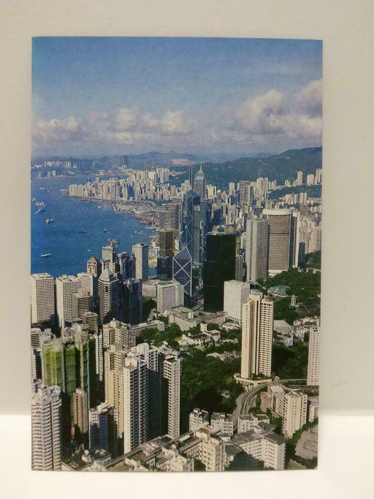 Vintage Hong Kong & Kowloon View From The Peak 港九全景 Postcard (P873)