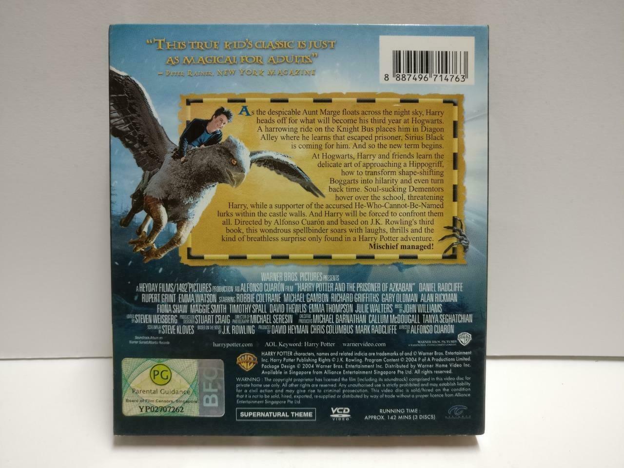 Harry Potter & The Prisoner Of Azkaban 2004 Singapore English 3x VCD CD1169 F