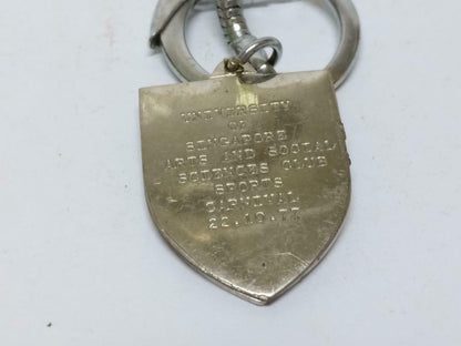 LP888 Rare 1977 University Of Singapore Sports Metal Lion Keychain Keyring F/S (B666)