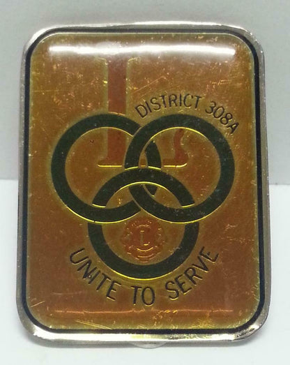 Rare Vintage Singapore Lions International Unite To Serve Pin Badge F/S (B101)