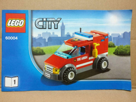LEGO No. 60004 (1) City Fire Truck Manual Instructions Catalog Booklet (LG013)