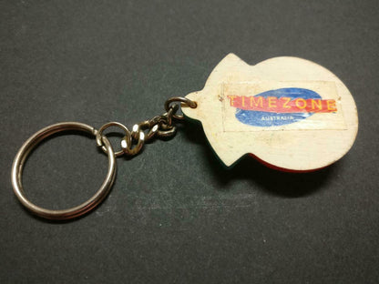 Vintage Australia Timezone Coca Cola Wood Keyring Souvenir Keychain F/S B891