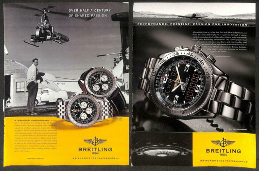 Vintage Breitling Watch Bentley Magazine Advertisement Print Ad x 6 (P922)