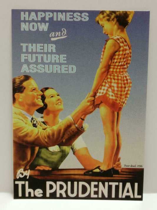 LUCKYPIGEON888 Retro Parents & Girl Kid Insurance Singapore Ad Postcard (E0320)