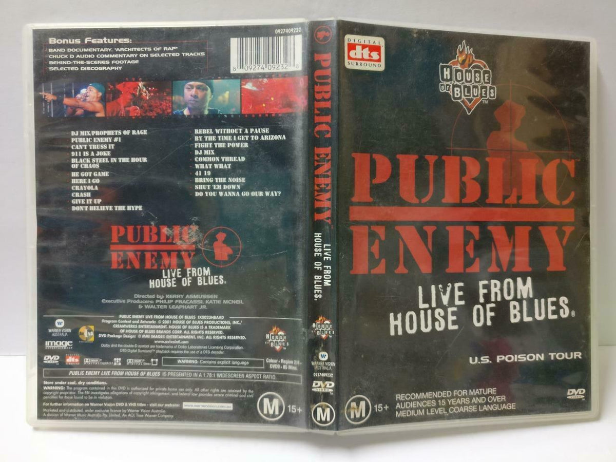 Public Enemy Live From House Of Blues U.S. Poison Tour Australia DVD (CD851)