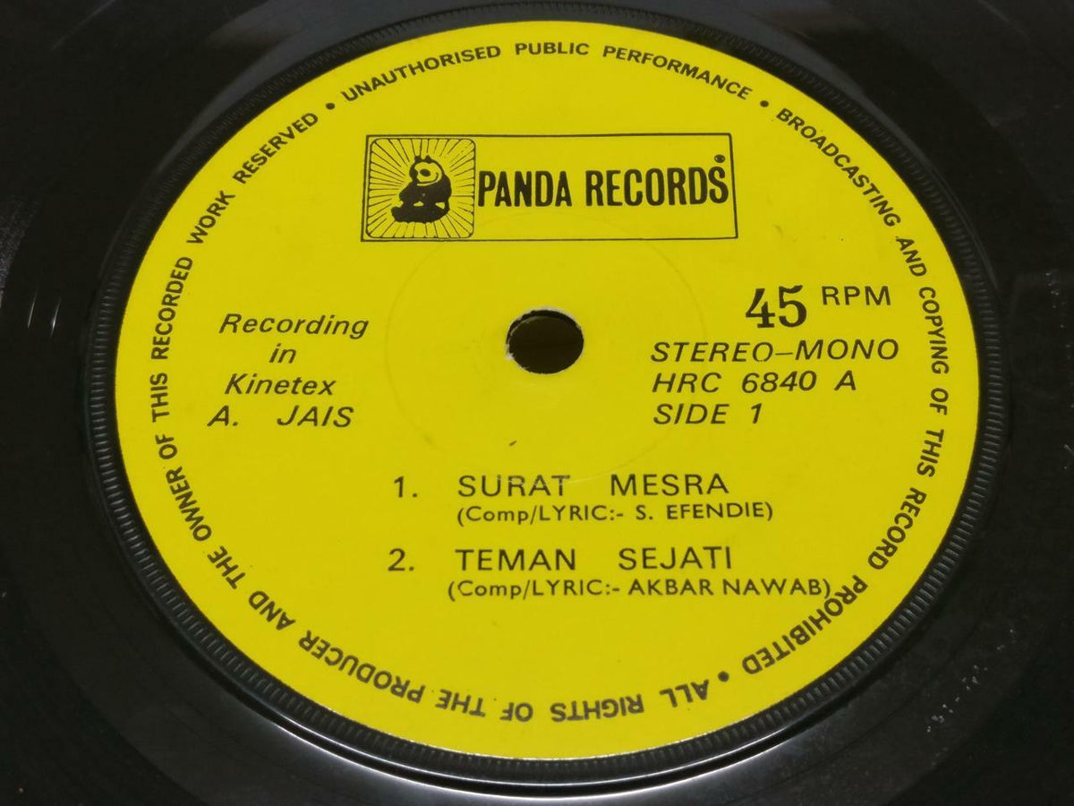 Malay Ahmad Jais Orkes Salayang Pandang Surat Mesra Singapore 7" EP 45 RPM EP347