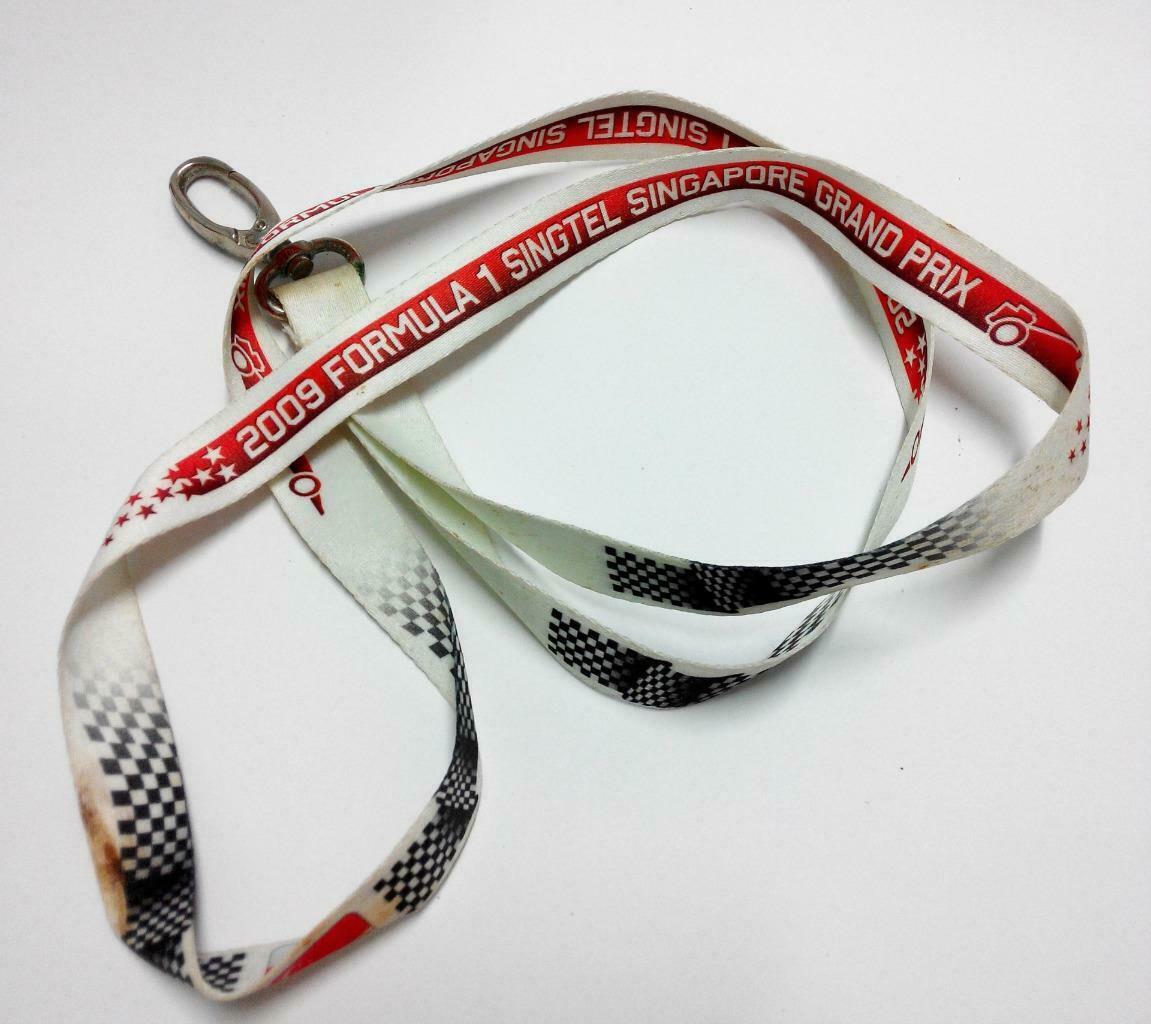 Singapore Grand Prix Lanyard F1 Formula One Car Racing 2009 Singtel F/S (F014)