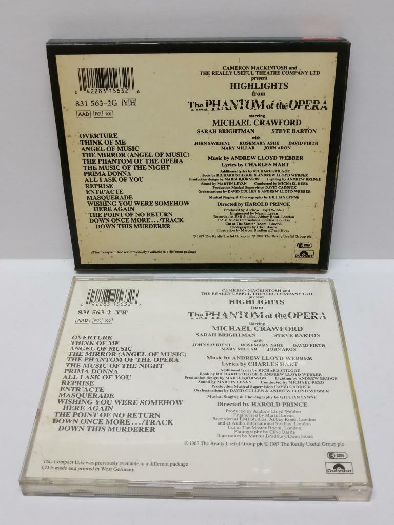 LK888 Singapore Highlights The Phantom Of The Opera Rare Japan CD (831) (CD563)